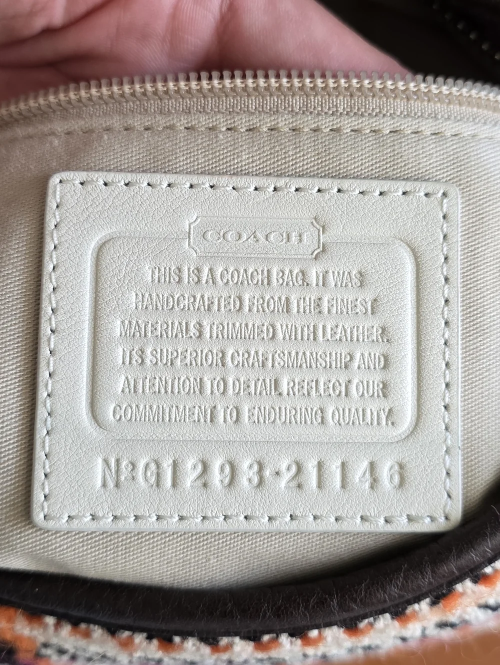 Coach Legacy 21146 Bouclé Leather Duffle Shoulder Bag Pink Black